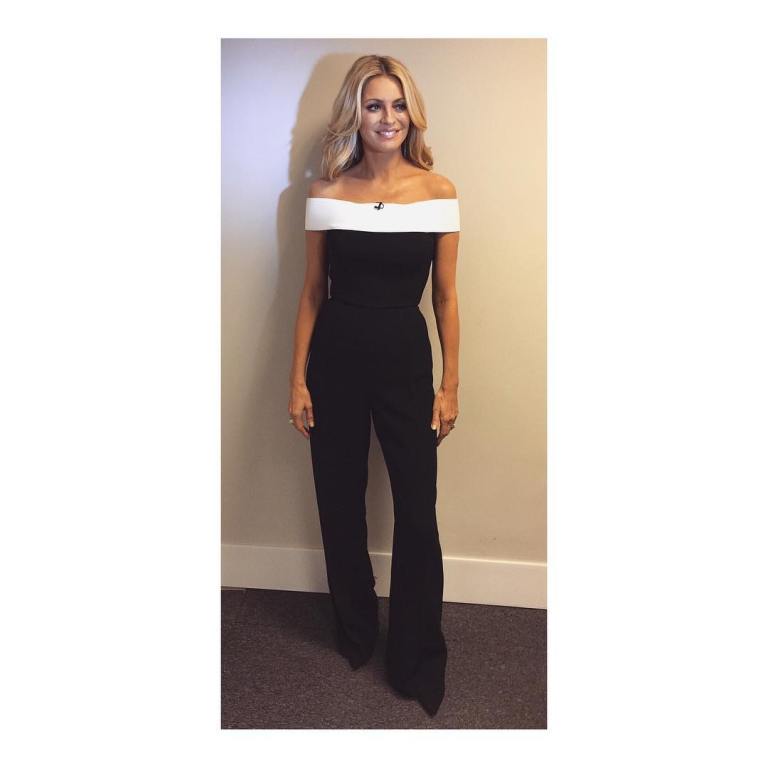Tess Daly off the shoulder jumpsuit Strictly Come Dancing