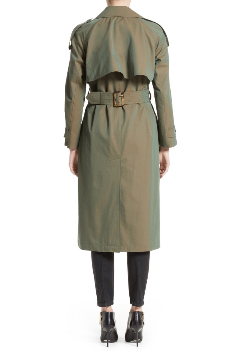 Burberry Tropical Gabardine Oversized Trench Coat back view