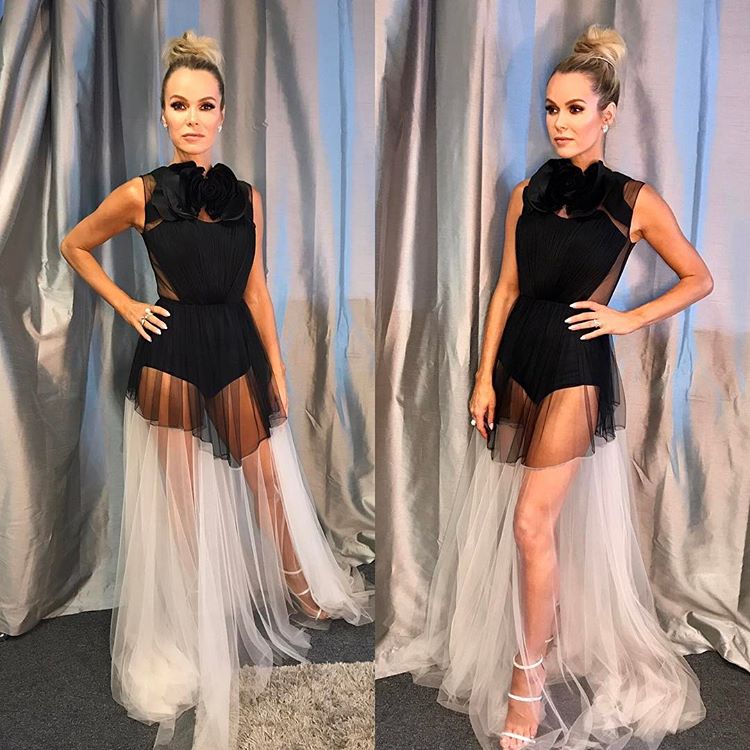 Amanda Holden black and white tulle dress BGT 2017 photo Amanda Holden