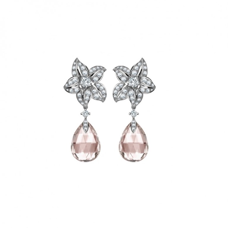 Morganite &amp; Diamond Earrings