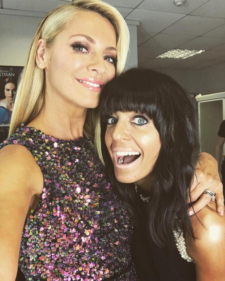 Tess Daly purple pink sequin gown Strictly come Dancing week 1 2017