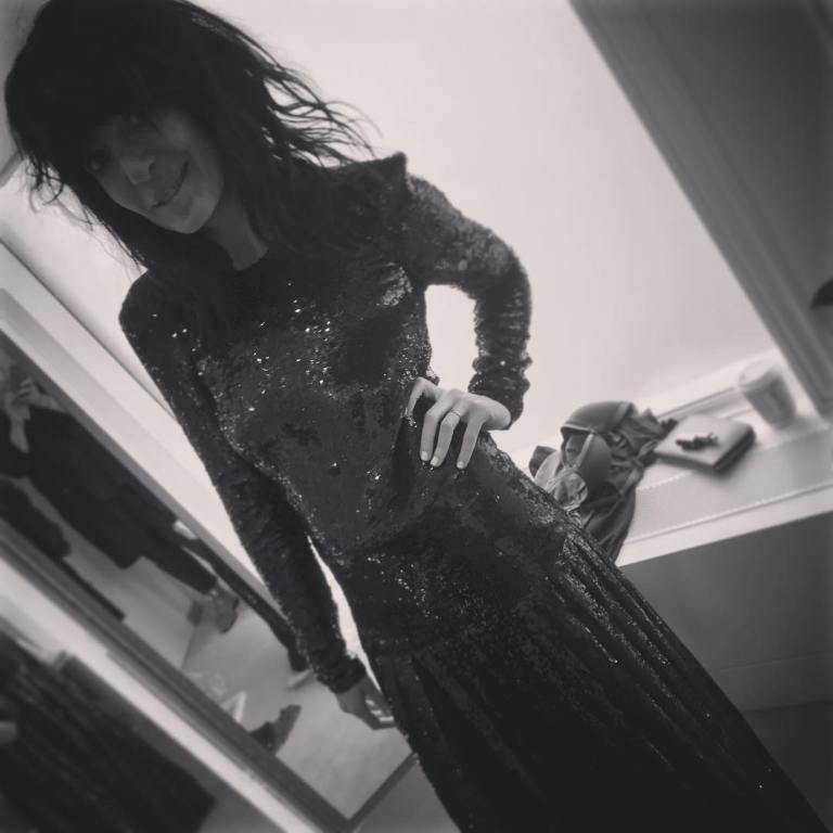 Claaudia Winkleman Strictly dress black sequin dress Strictly Come Dancing 2017 photo Sinead McKeefry