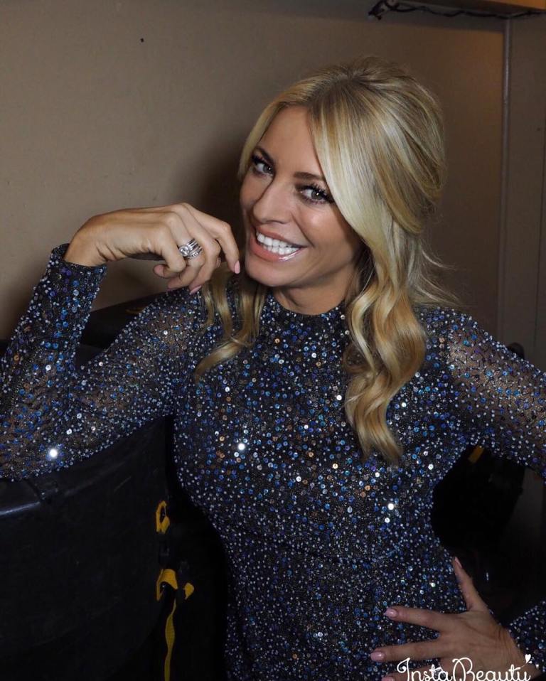 Tess Daly black sequin dres Strictly Come Dancing november 2017