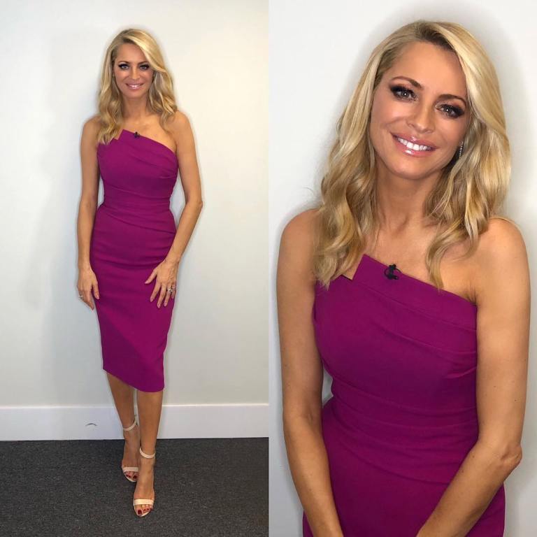 Tess Daly Strictly pink strapless dress photo James Yardley
