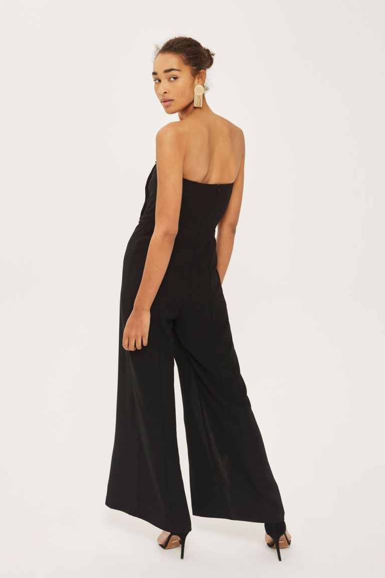 Topshop Mixed Button Jumpsuit back view