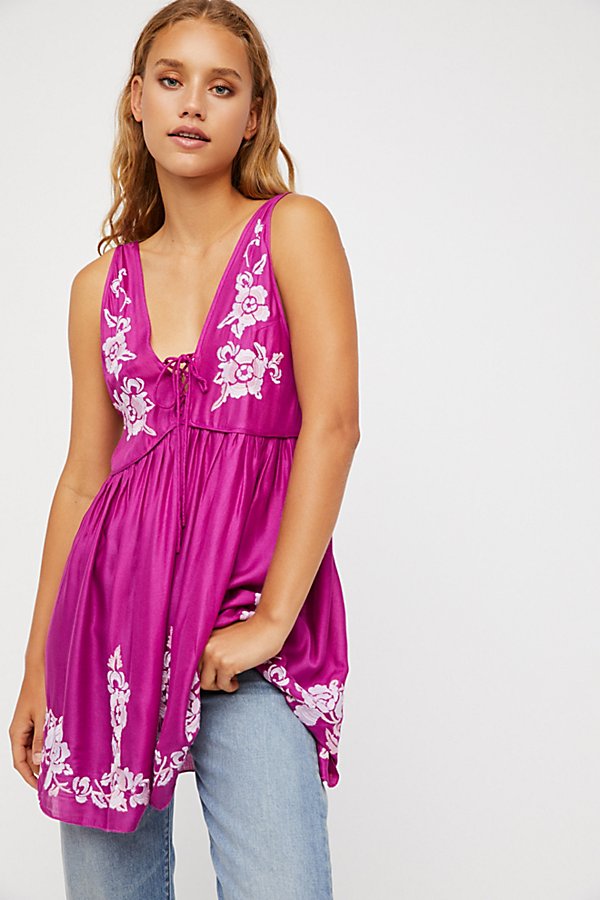 free People Aida slip Fuschia