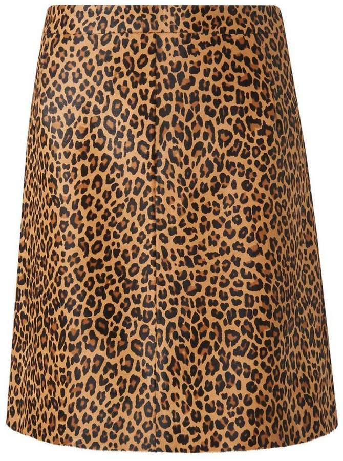 LK Bennett Daxon Animal Calf Leather Skirt