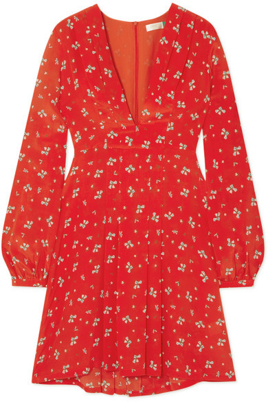Rixo London Harper floral-print silk mini dress