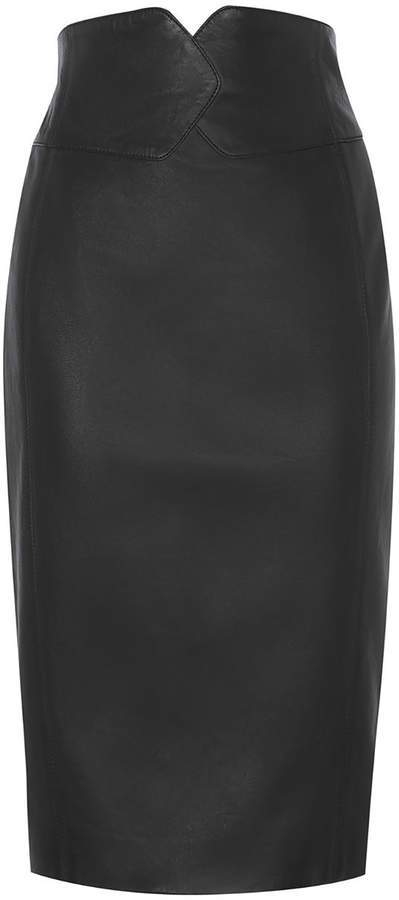 Karen Millen Leather Pencil Skirt