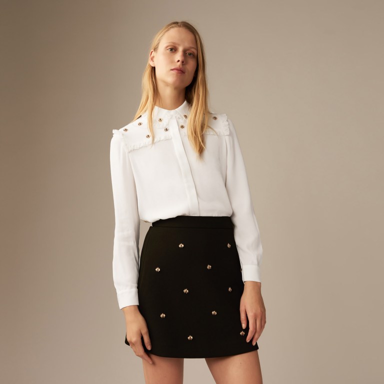 Maje Shirt With Embroidered Bees