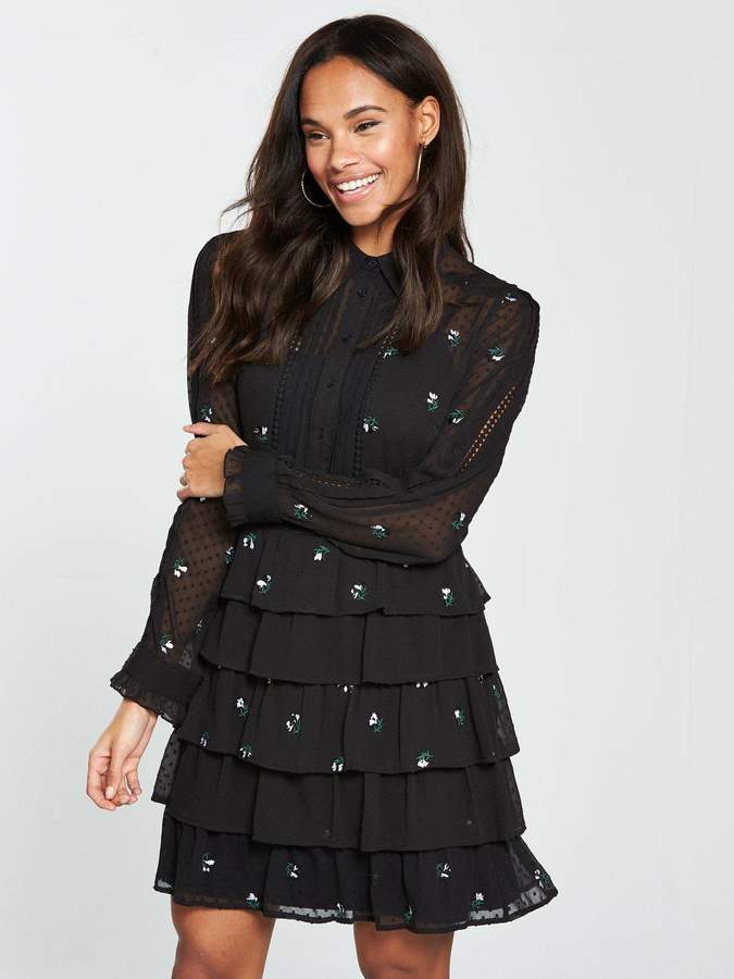 V by Very Embroidered Shirt Dress
