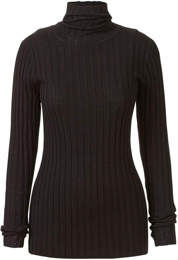 Winser London Polo Neck Rib Jumper
