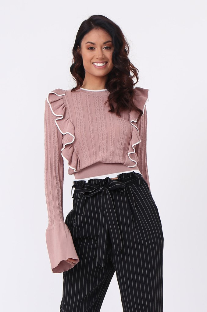10 Store Contrast Frill Jumper