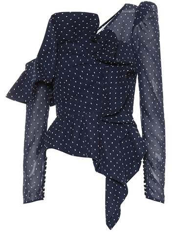 Self Portrait Plumetis Asymmetric top