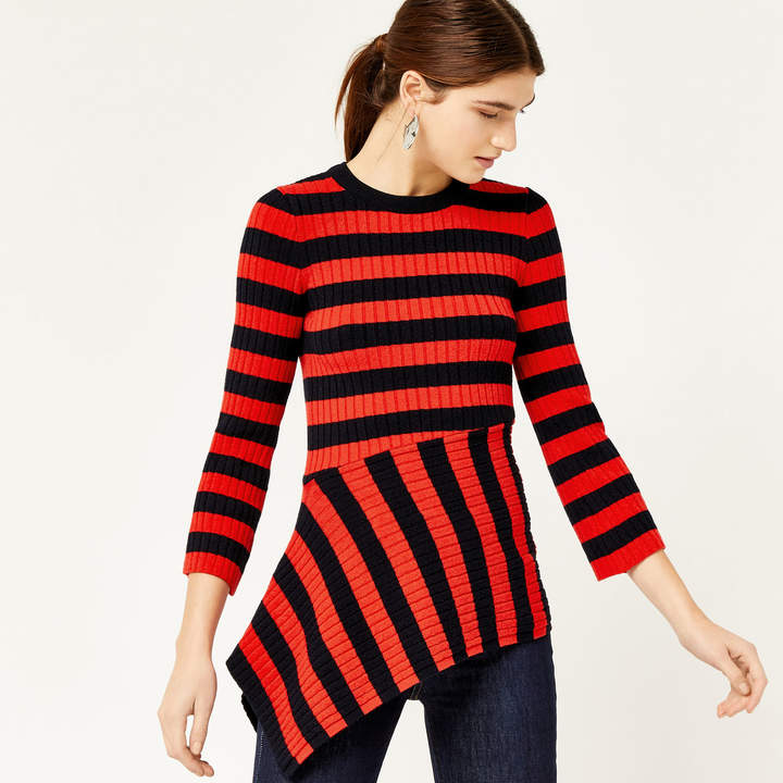 Warehouse Stripe Asymmetric Jumper
