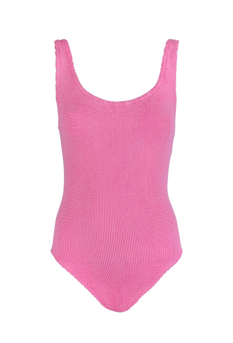 HUNZA G Bubble Gum Pink Classic One Piece