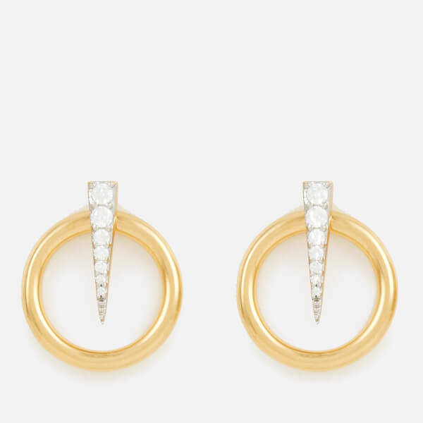 Missoma Mini Pave Spike Front Facing Hoops