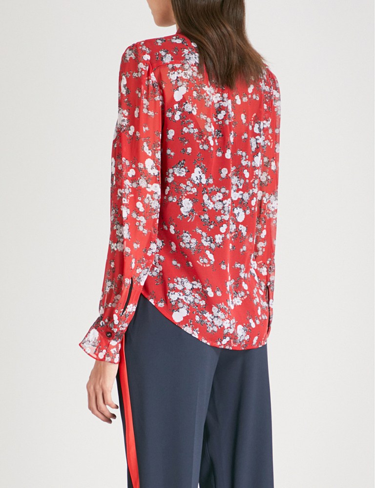 Rag &amp; Bone Susan silk-chiffon shirt back view