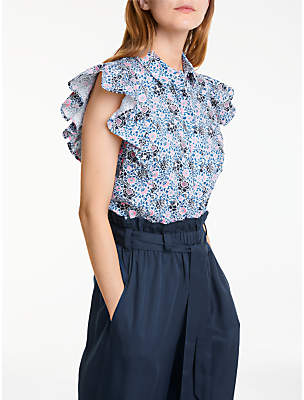 People Tree V&amp;A Grafton Frill Shir