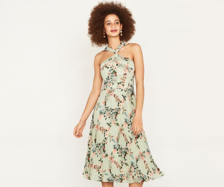 Oasis Fitzwilliam Pleat Dress