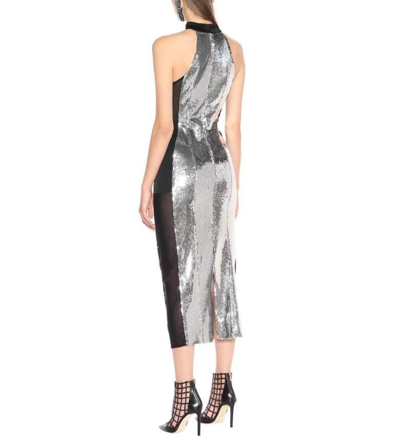 Galvan Chrome Panel Dress back view