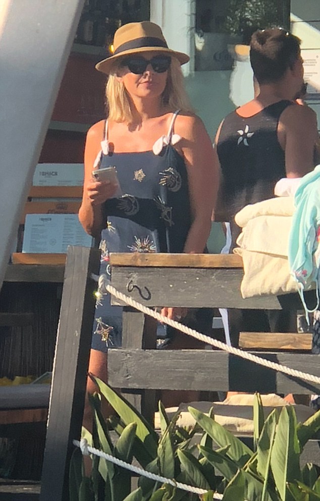 Holly willoughby style moon and stars black beach dress July 2018