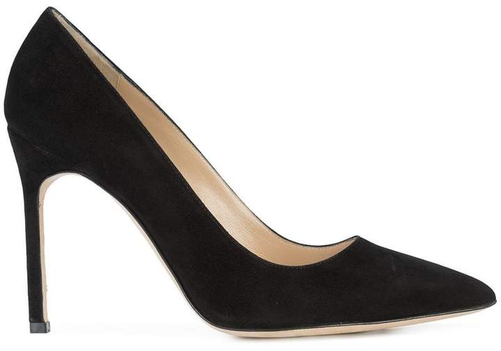 Manolo Blahnik  BB105 Black Suede Pumps