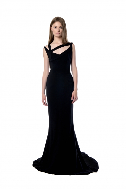 Celia Kritharioti Maxi Black Dress