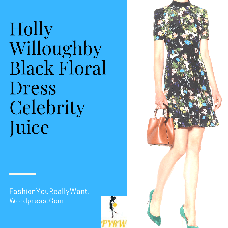 Juice Black Floral Dress white court shoes outfit today October 2018