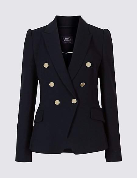 M&amp;S Collection Gold Button Jacket