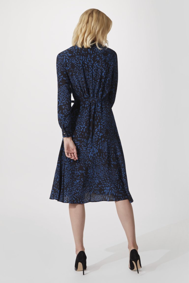 Libby Exeter Ocean Print Dress back view