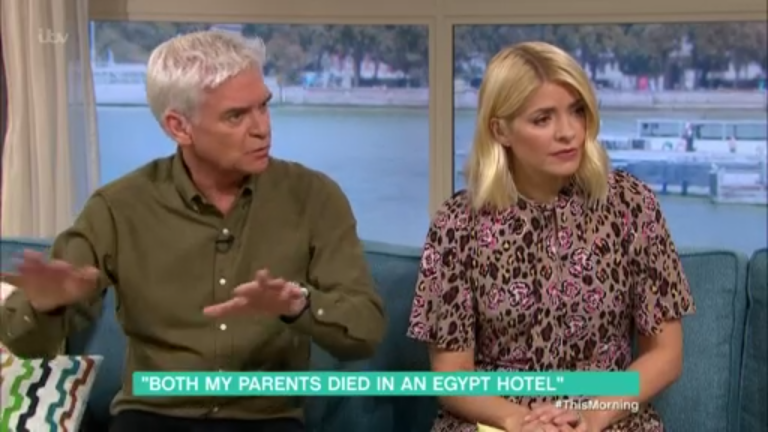 Holly willoughby floral animal print dress This Morning today October 2018