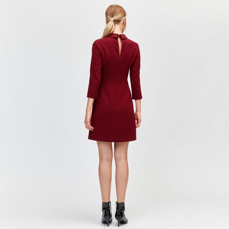 Warehouse Diamante Collar Shift Dress back view