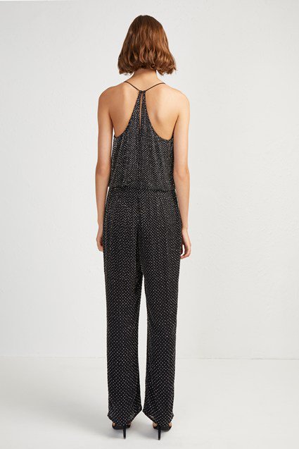 French Connection Clara Embellished Strappy Jumpsuit back view