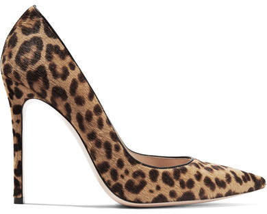 gianvito Rossi 105 Leopard-print Calf Hair Pumps - Leopard print