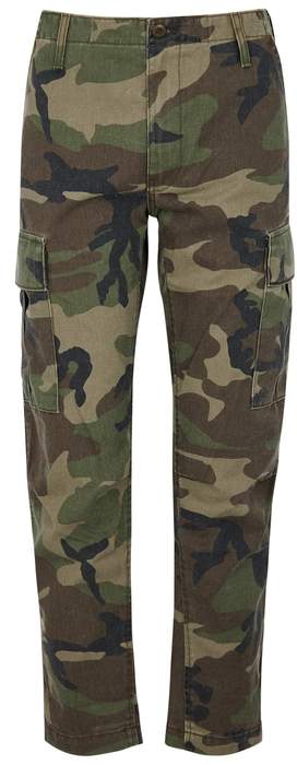 REDONE Camouflage twill cargo trousers