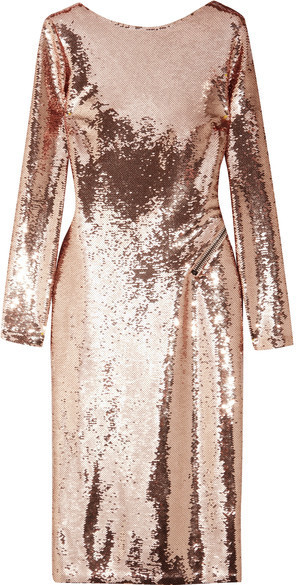 TOM FORD - Open-back Sequined Satin Dress