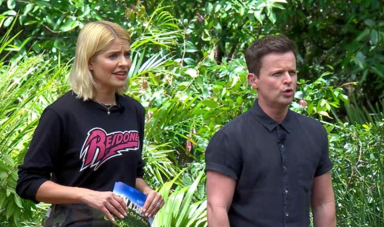 where to get holly Willoughby re done sweater camouflage trousers I'm a Celebrity November 2018