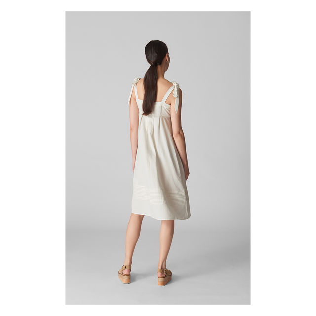 Whistles Button Detail Linen Dress back view