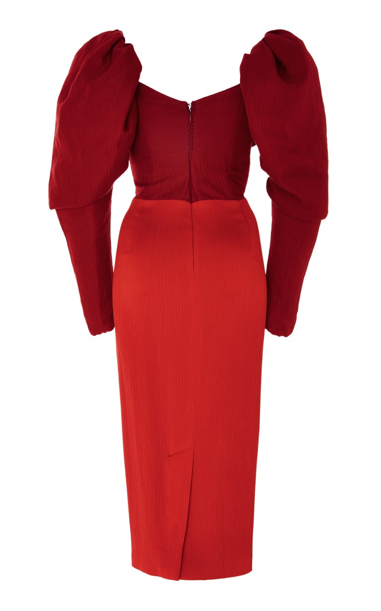 Hellessy Thelma Puff Sleeve Dress back view.jpg