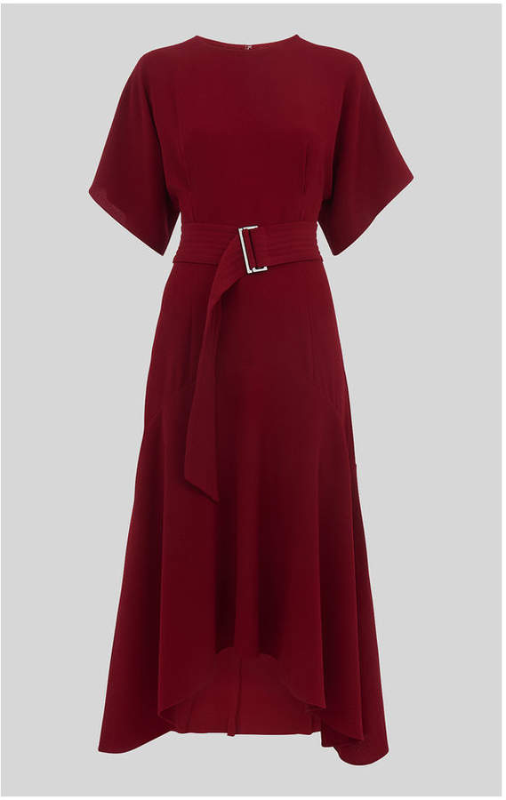 whistlestexturedbeltedmididress