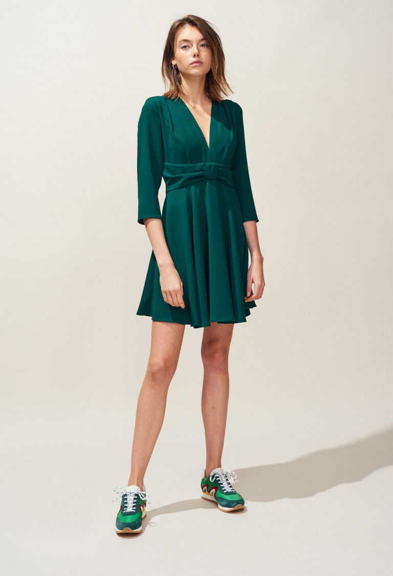 Claudie Pierlot Raina V-neck Skater dress