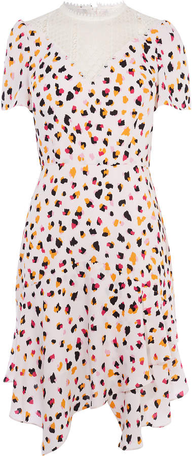 Karen Millen Asymmetric Leopard Lace Dress