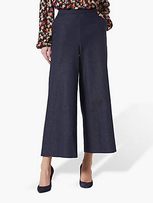 LK Bennett Emil Denim Wide Leg Trousers