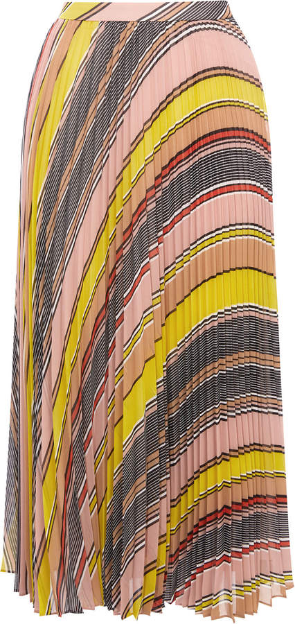 Karen Millen Abstract Pleated Midi Skirt