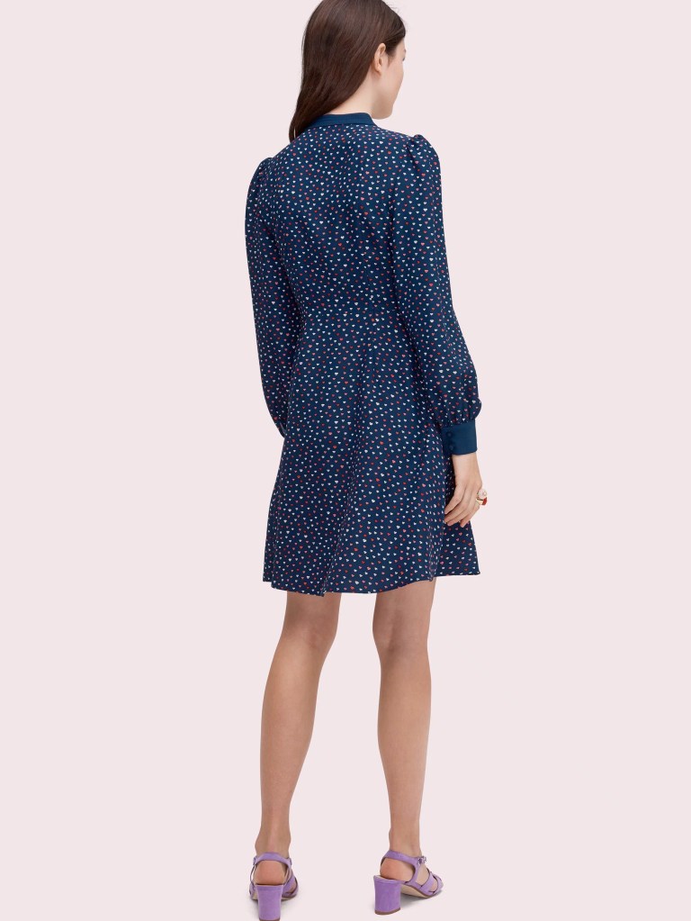 Kate Spade lips crepe dress back view