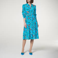 LK Bennett Runa Blue Silk Dress v2