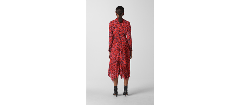 Red Leopard Print Dress back view