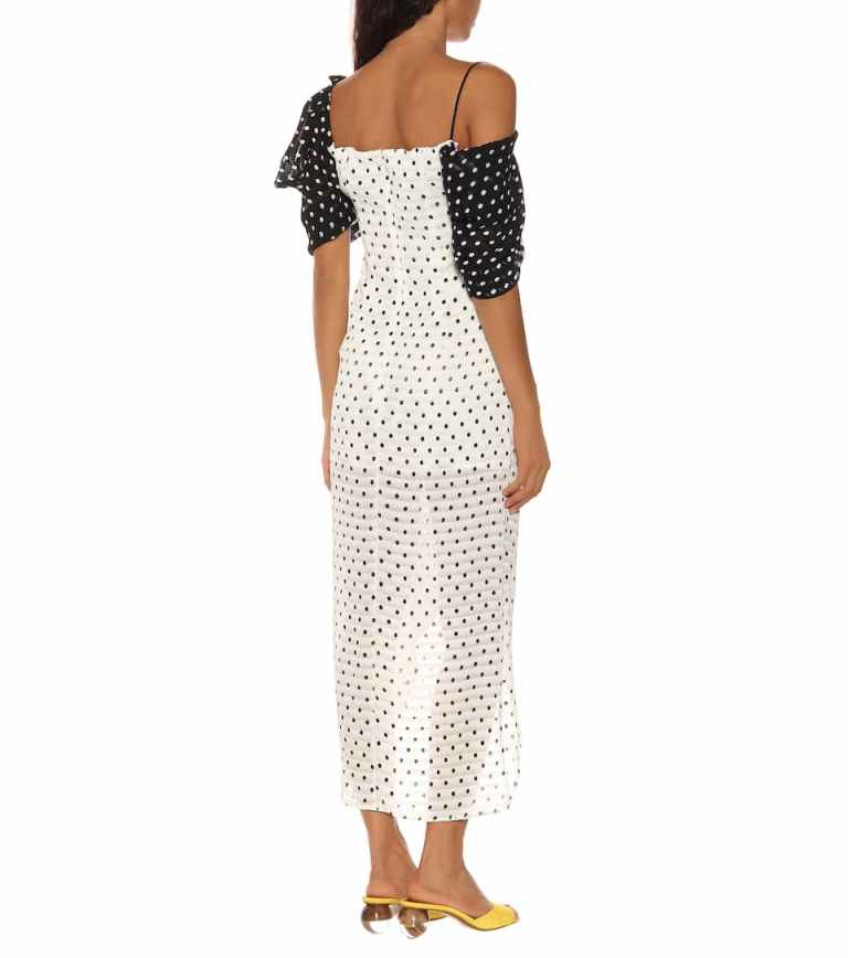 Rejina Pyo Layla polka-dot seersucker dress back view