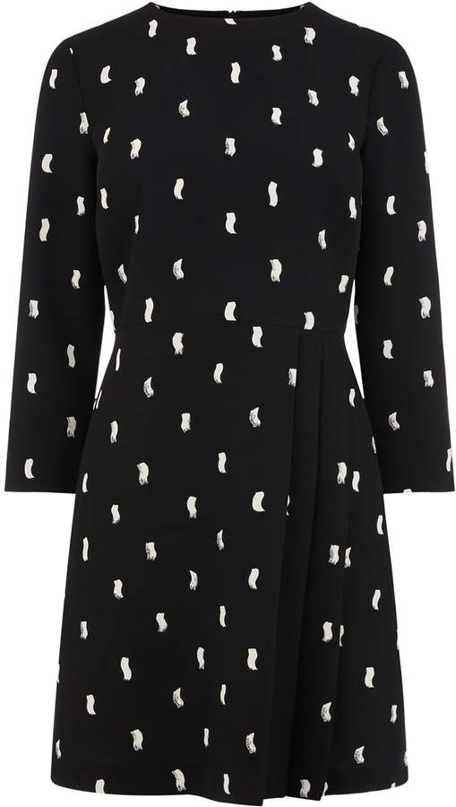 Womens Warehouse Black Kilt Pleat Mini Dress